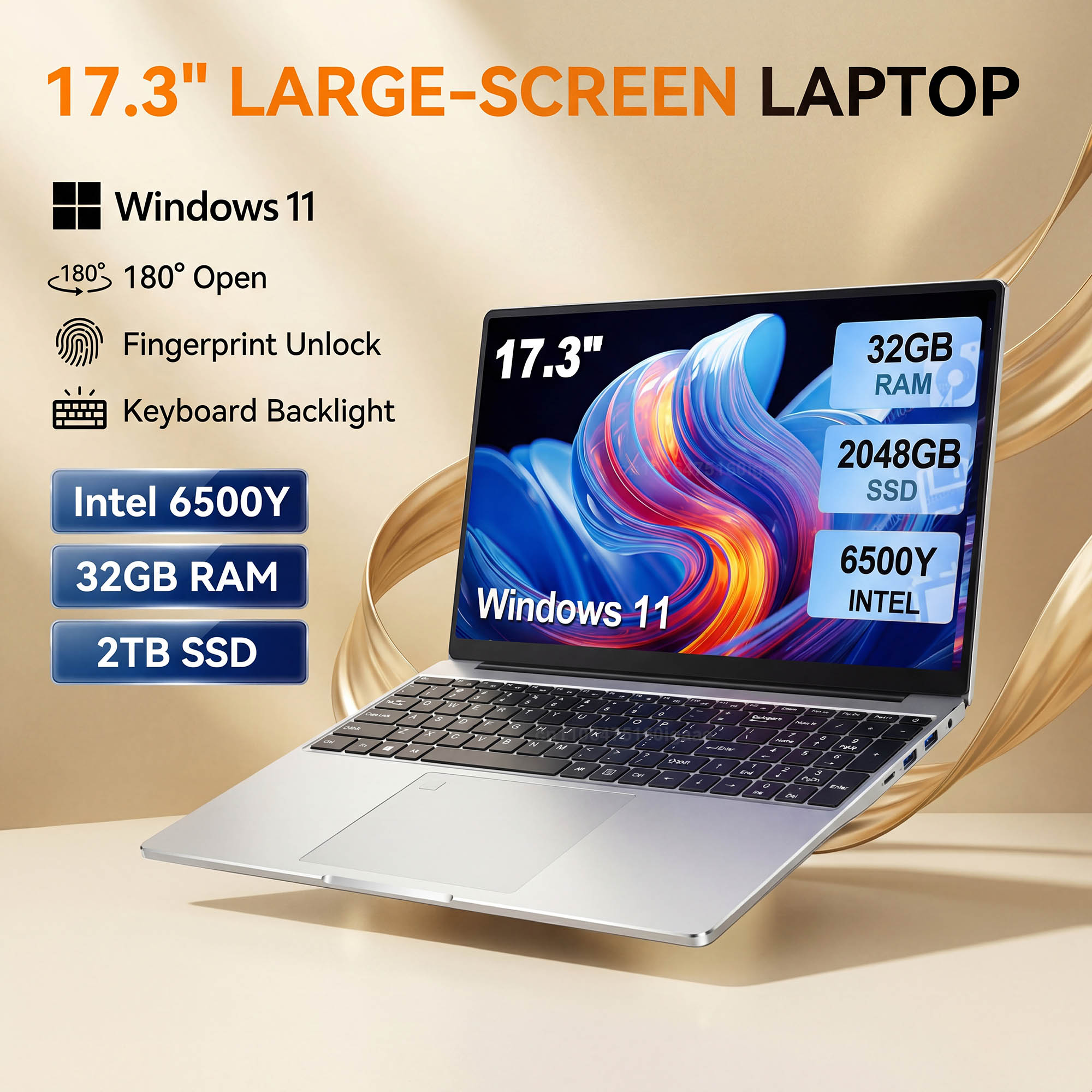 Ssd 1Tb - كمبيوتر محمول جديد بشاشة كبيرة 17.3
