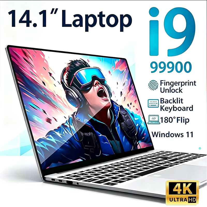 Ssd 1Tb - كمبيوتر محمول بشاشة 14.1 بوصة، معالج