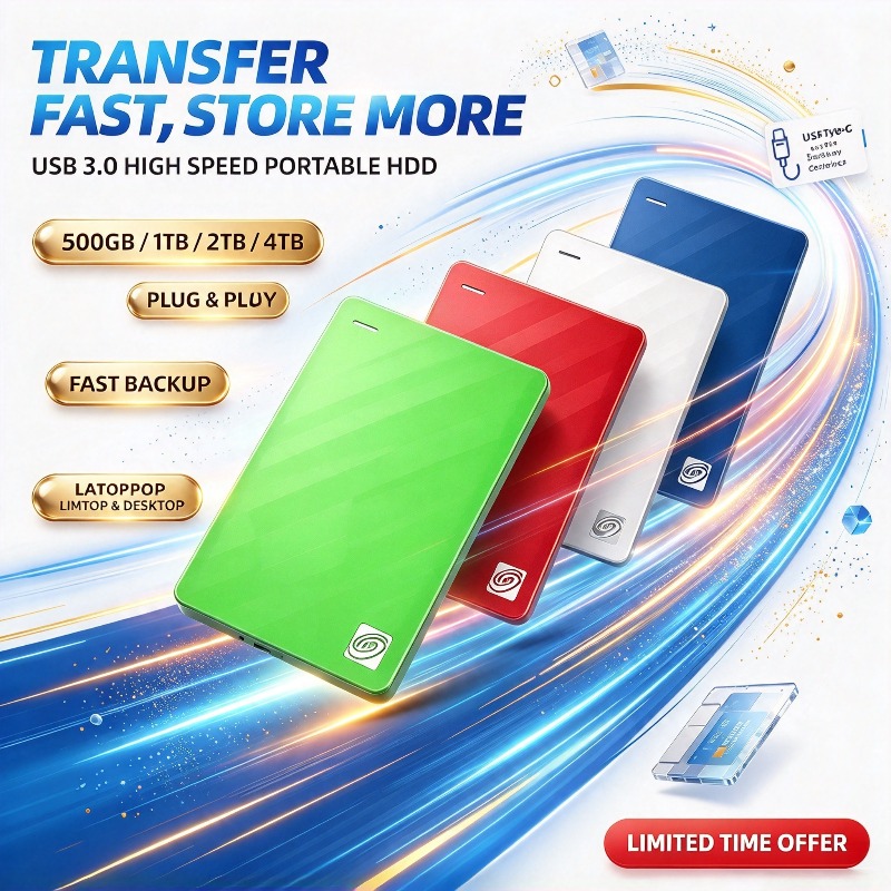 Ssd 500Gb - قرص تخزين خارجي محمول جديد تمامًا،