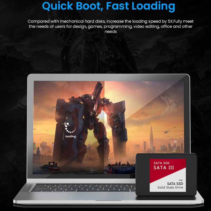 قرص صلب SSD SATA3 جديد أصلي بس - مراجعة Ssd 500Gb وسعره